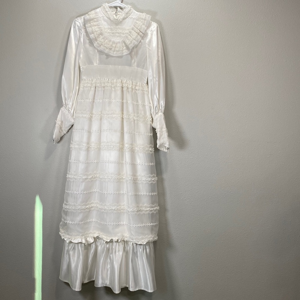 Vintage handmade dress white wedding dress